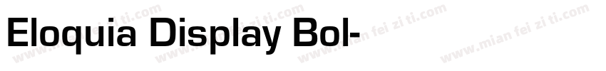 Eloquia Display Bol字体转换